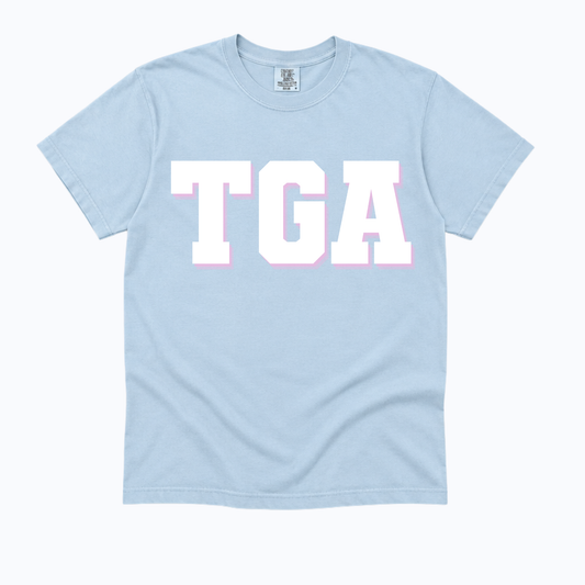 TGA Varsity Stack Tee - Chambray