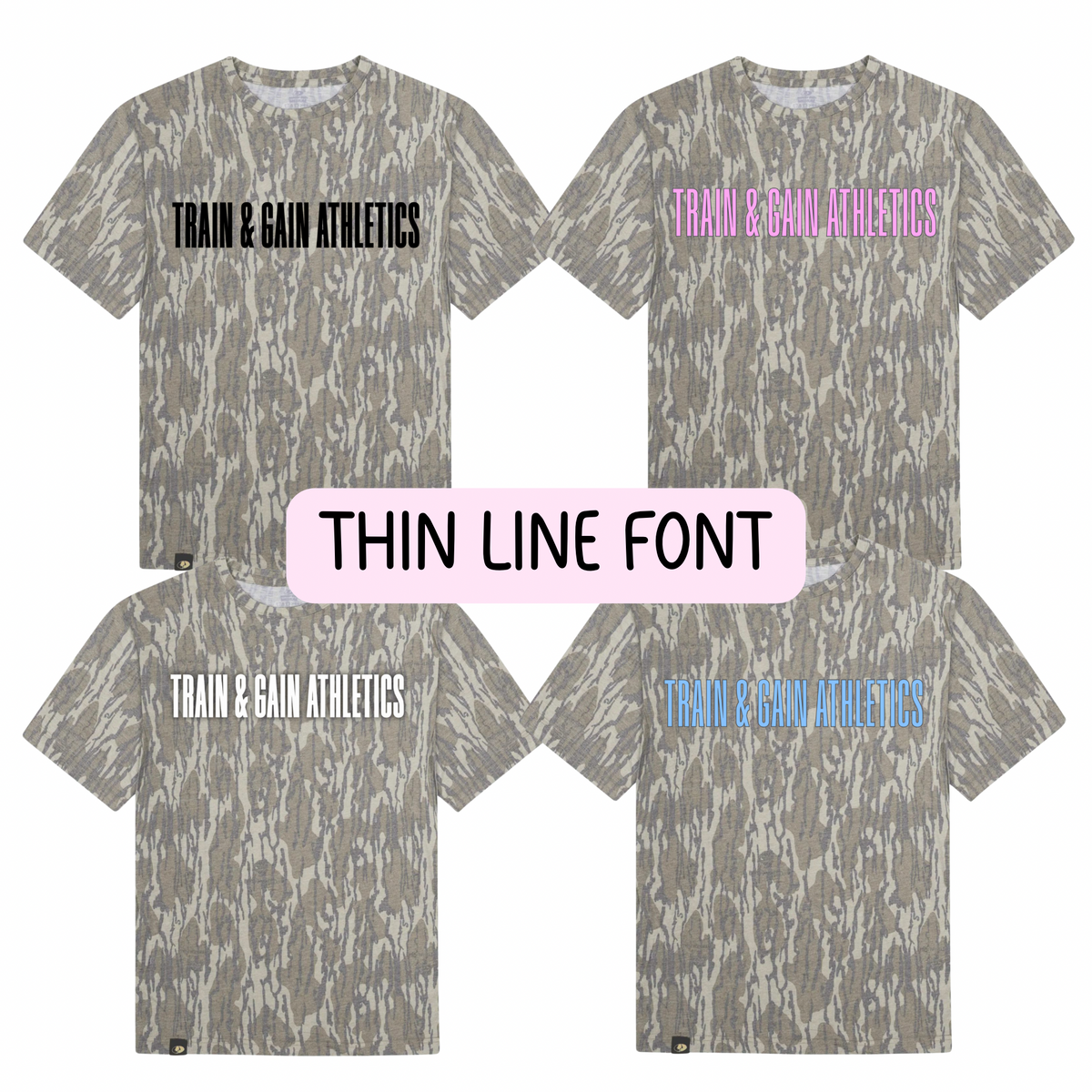 TGA Camo Mossy Oak Tee - Thin Font